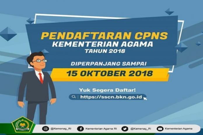 Kemenag Perpanjang Pendaftaran Online CPNS hingga 15 Oktober