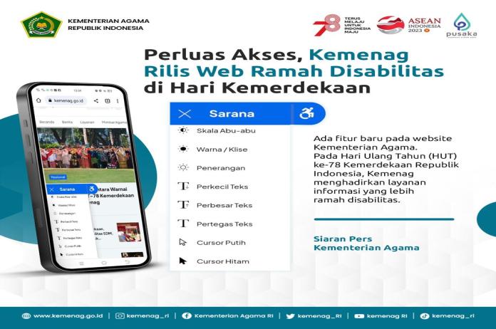 Perluas Akses, Kemenag Rilis Web Ramah Disabilitas di Hari Kemerdekaan