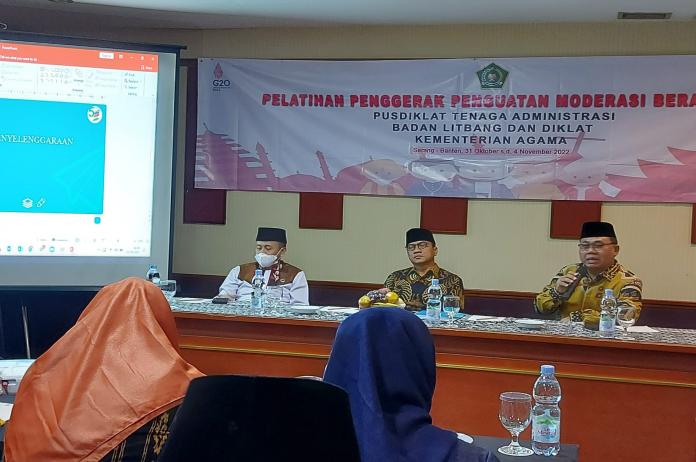 30 Kepala KUA Se-Kanwil Kemenag Provinsi Banten Ikuti Pelatihan Penggerak Penguatan Moderasi Beragama