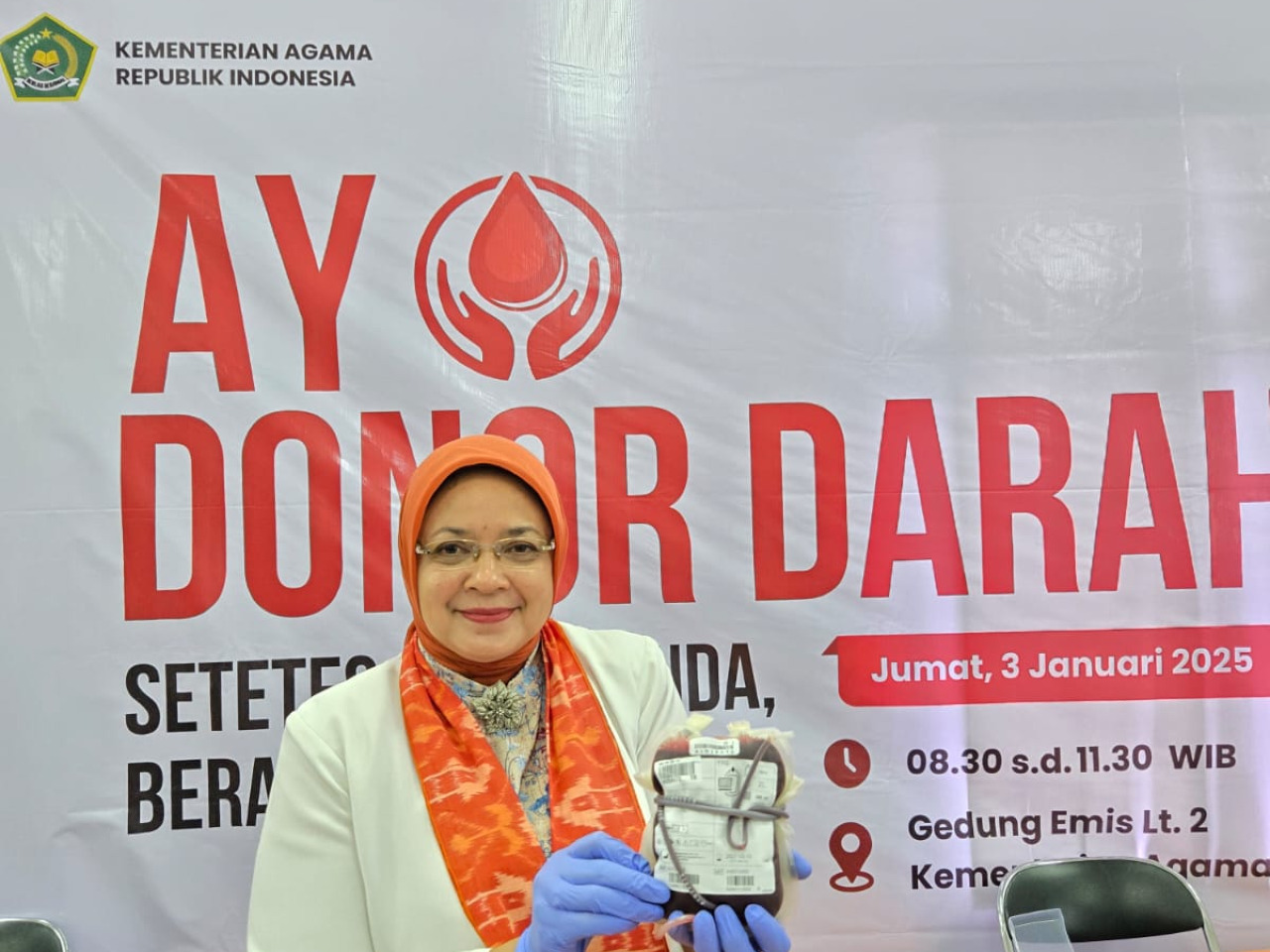 Donor Darah HAB Ke-79 Kemenag Diserbu Pengunjung

