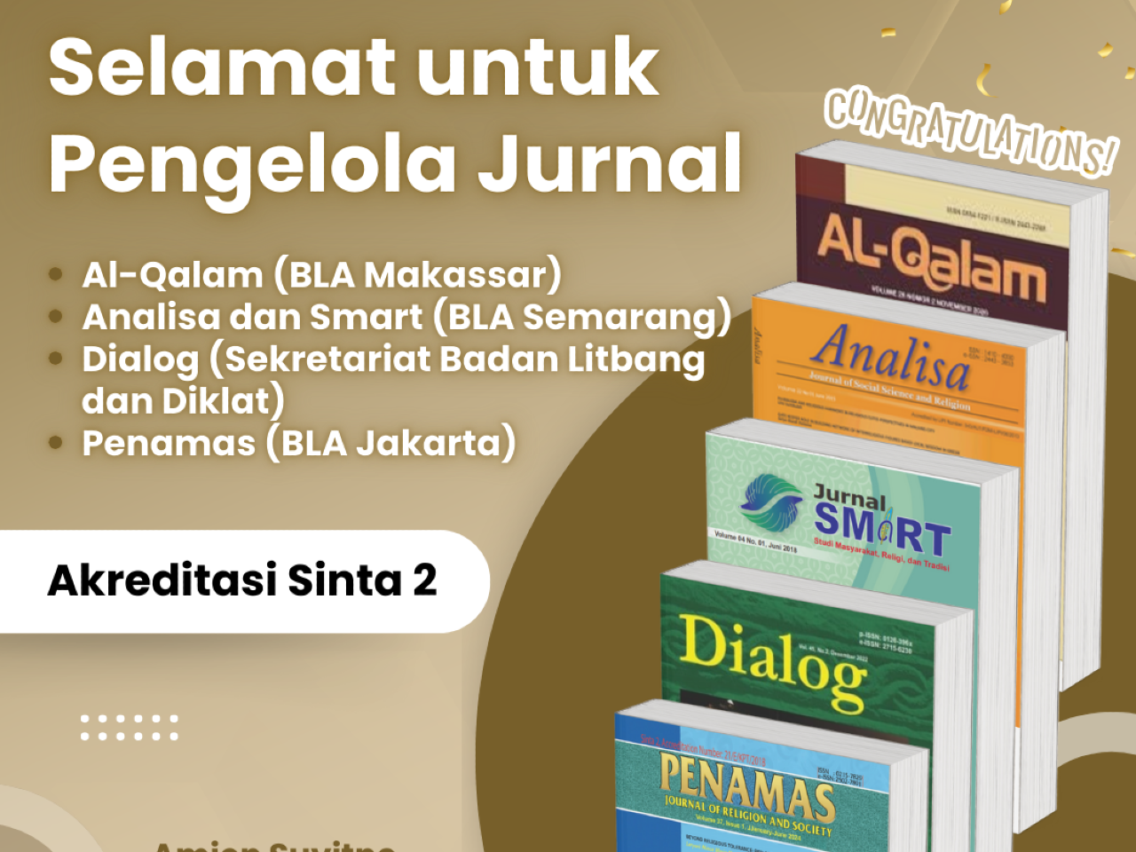 Membanggakan! Empat Jurnal BMBPSDM Raih Akreditasi SINTA 2